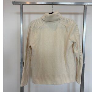 AllSaints Cream Turtleneck Cashmere Blend Sweater – Medium